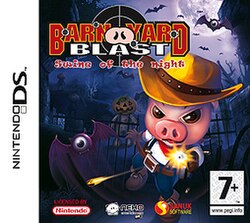 Cover image of Barnyard Blast: Swine of the Night on DS