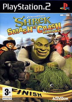 Cover image of Dreamworks Shrek Smash n' Crash Racing on DS