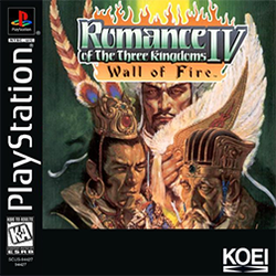 Cover image of Romance of the Three Kingdoms IV: Wall of Fire on PlayStation