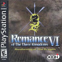 Cover image of Romance of the Three Kingdoms VI: Awakening of the Dragon on PlayStation