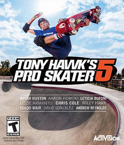 Cover image of Tony Hawk's Pro Skater 5 on PS4