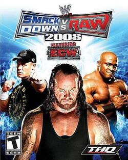 Cover image of WWE SmackDown vs. Raw 2008 on PS3